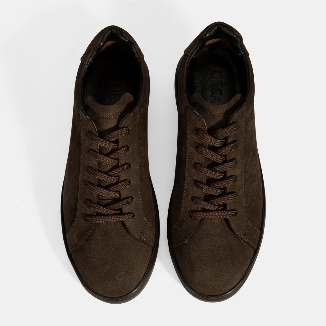 Erkek Kahve Bağcıklı Günlük Nubuk Deri Ayakkabı