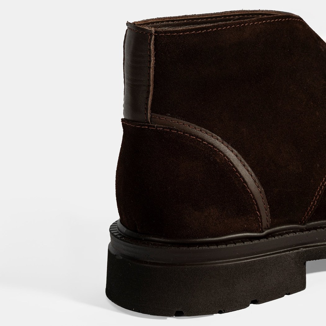 Erkek Kahve Bağcıklı Süet Bot