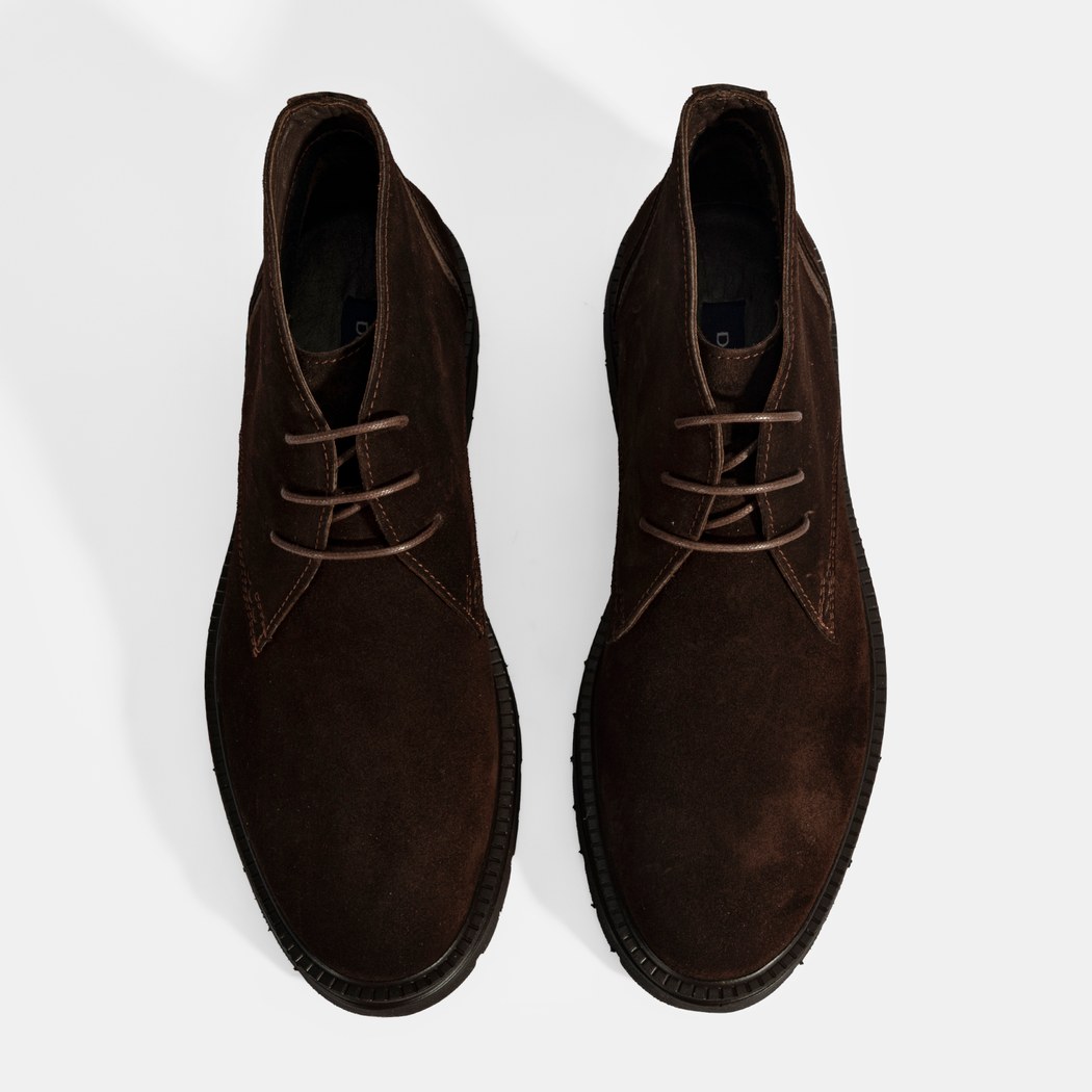 Erkek Kahve Bağcıklı Süet Bot