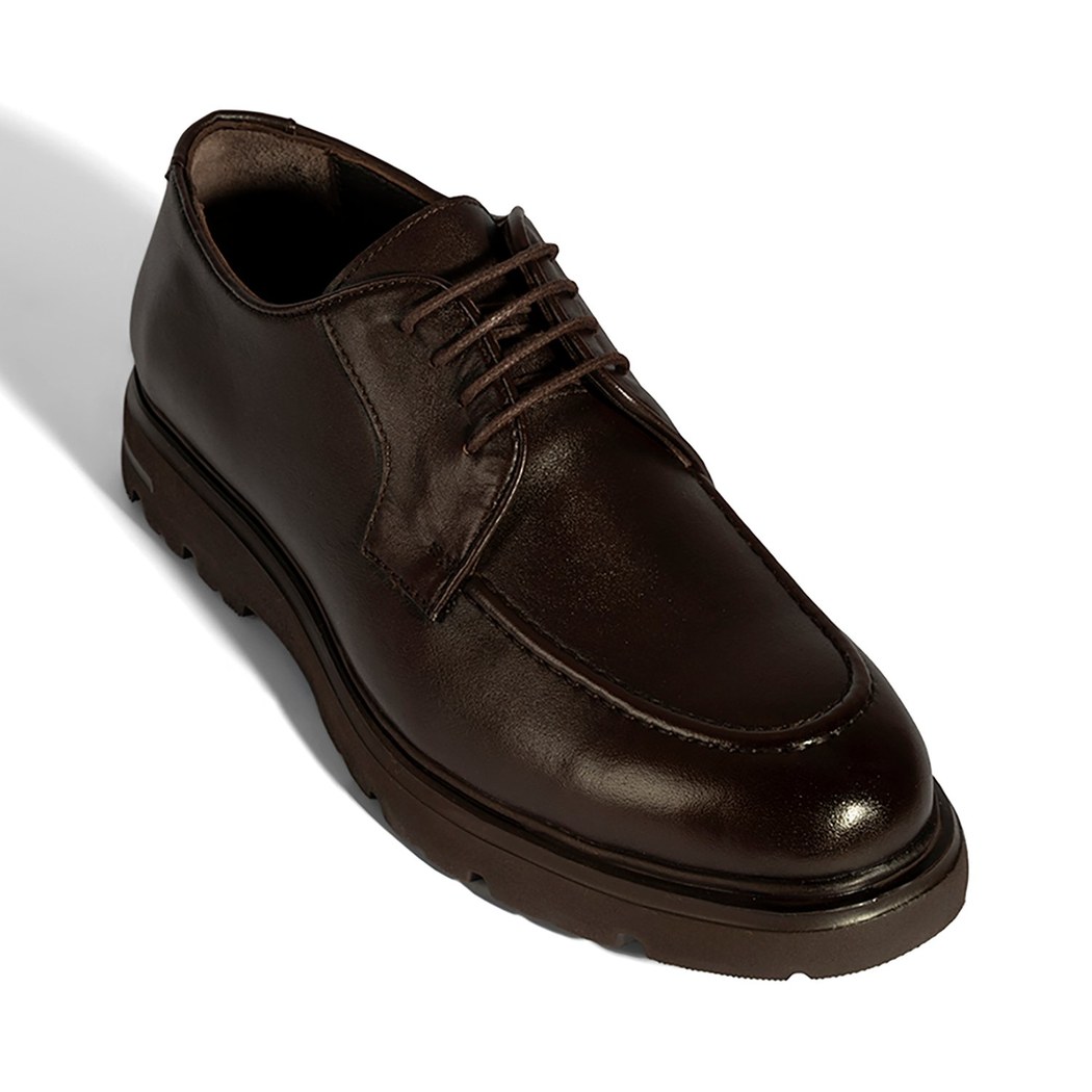 Erkek Kahve Deri Günlük Ayakkabı