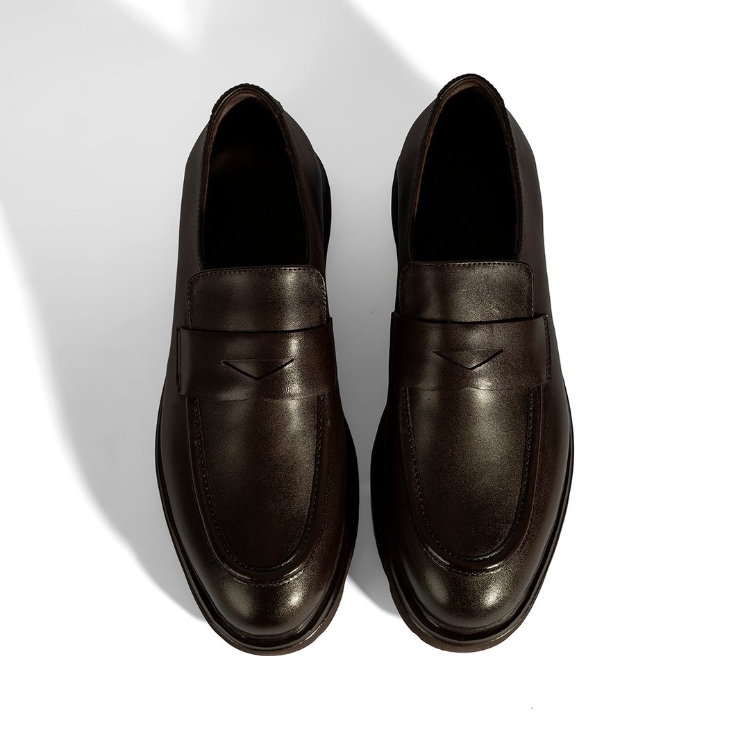 Erkek Kahve Deri Loafer