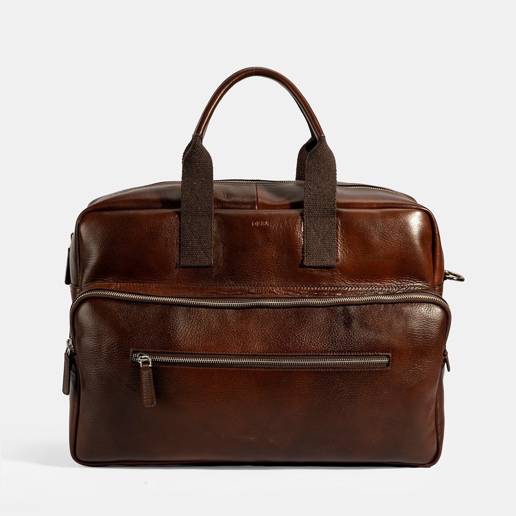 Erkek Kahve Deri Seyahat Çantası