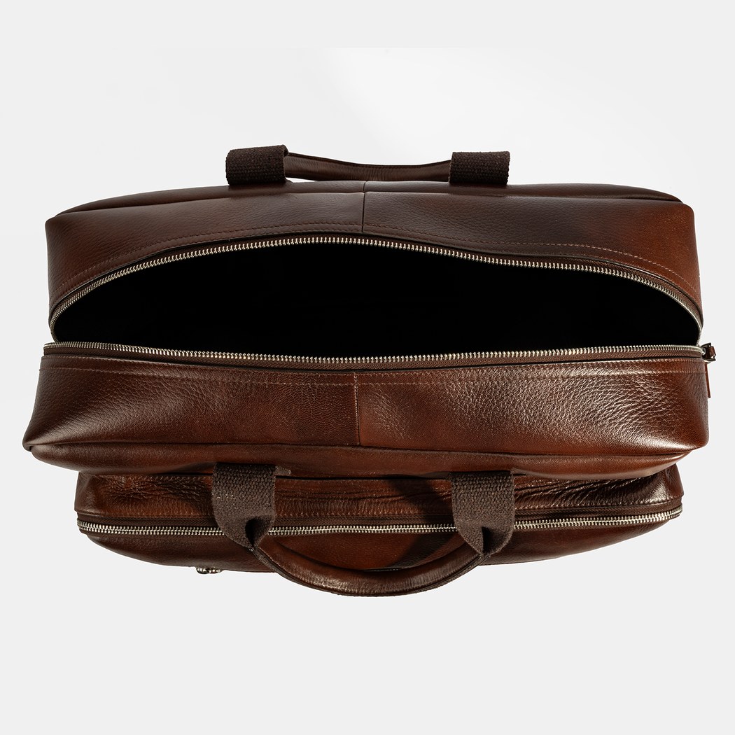 Erkek Kahve Deri Seyahat Çantası