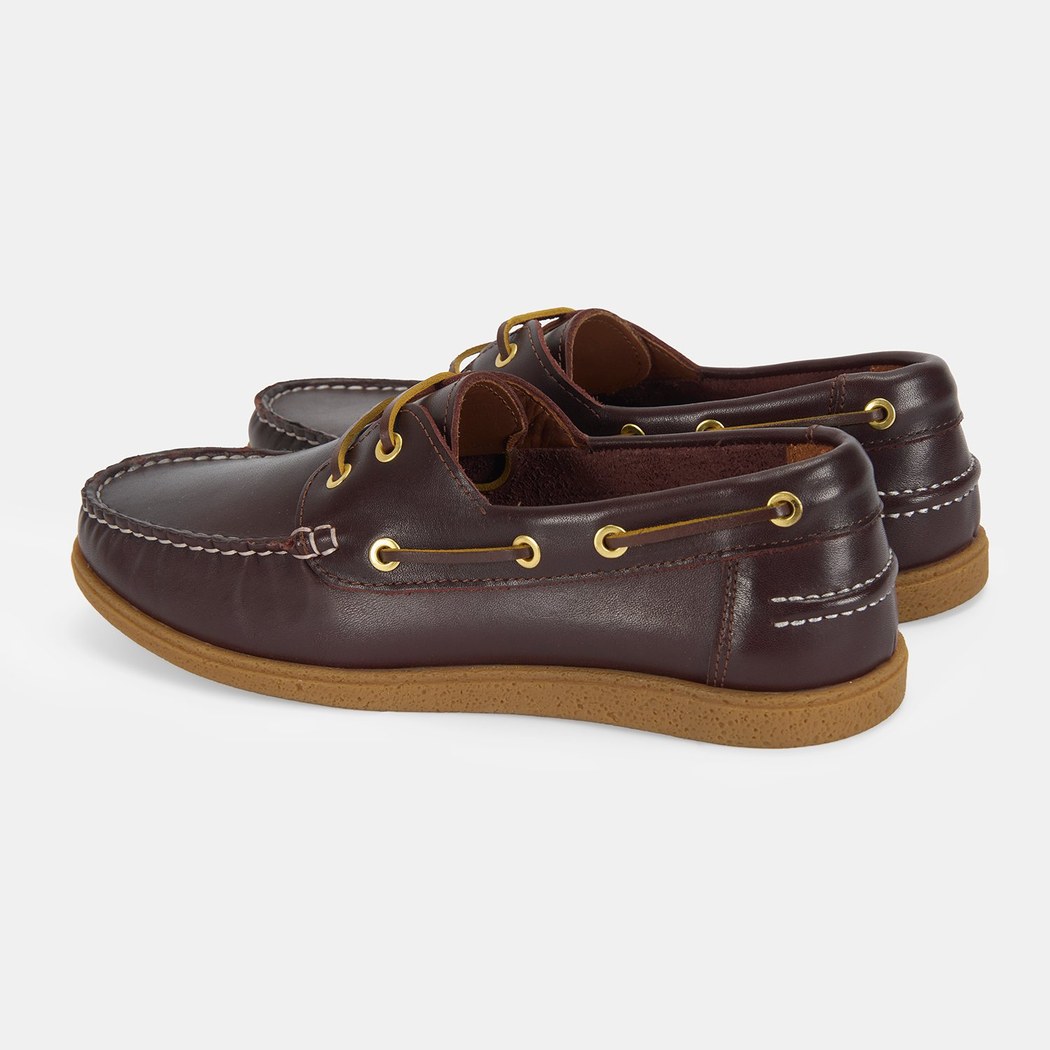 Erkek Kahve Deri Tekne Günlük Ayakkabı