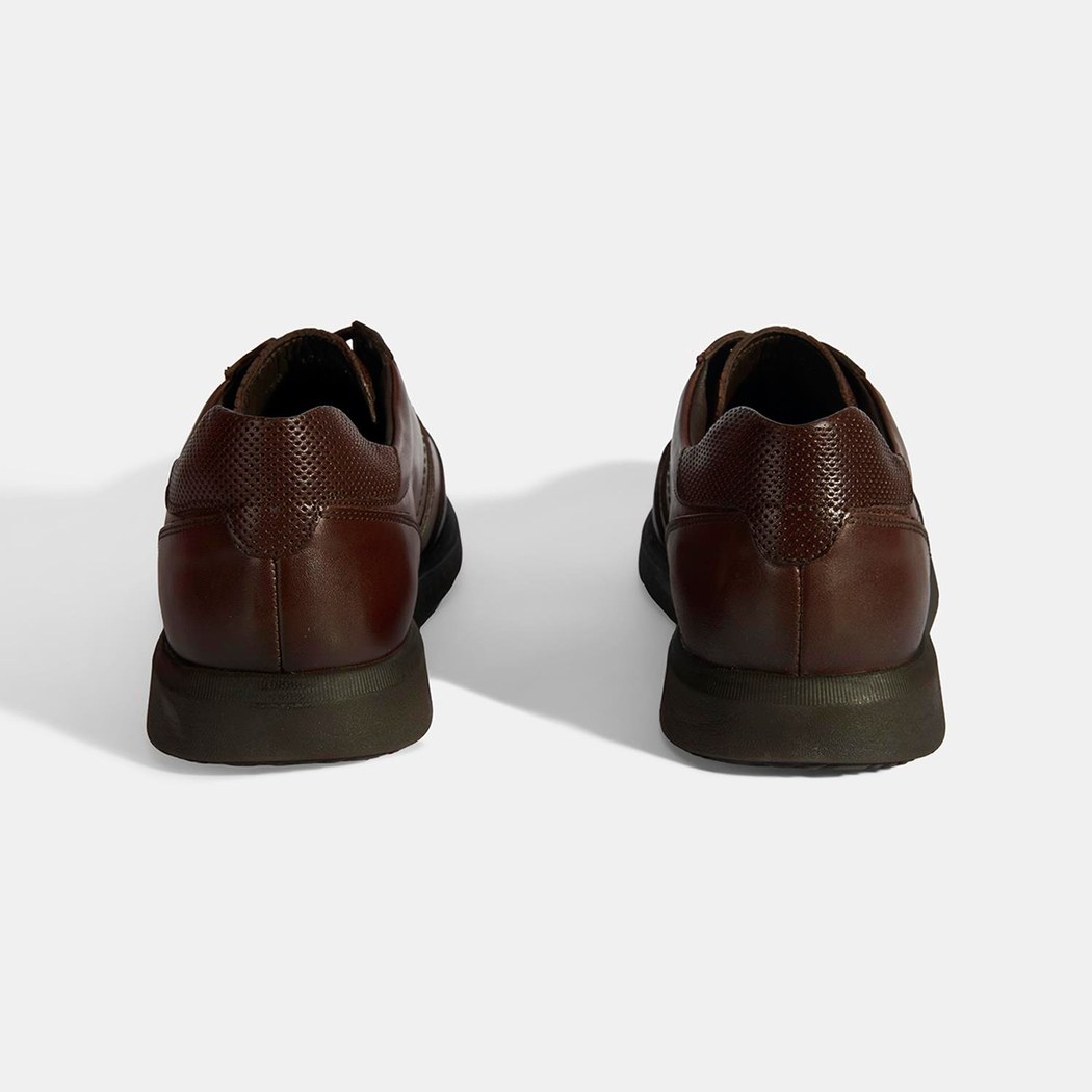 Erkek Kahve DesaComfort Bağcıklı Deri Günlük Ayakkabı