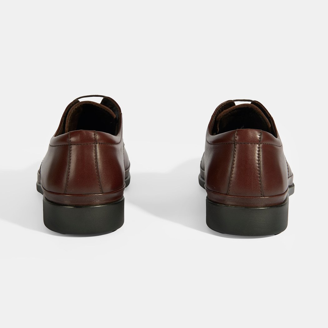 Erkek Kahve DesaComfort Deri Bağcıklı Günlük Ayakkabı