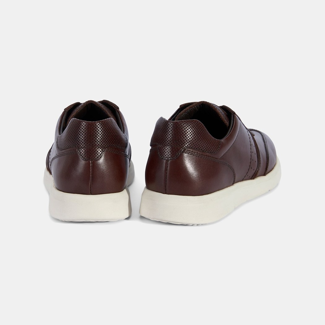 Erkek Kahve DesaComfort Deri Sneaker