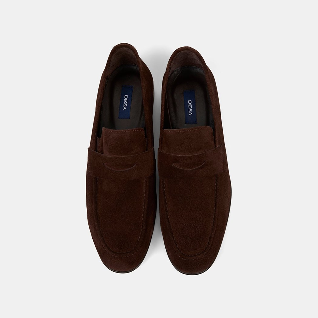 Erkek Kahve Klasik Süet Loafer
