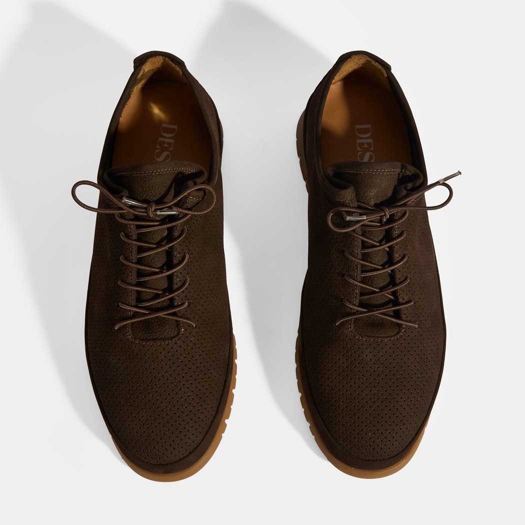 Erkek Koyu Kahve Bağcıklı Deri Ayakkabı