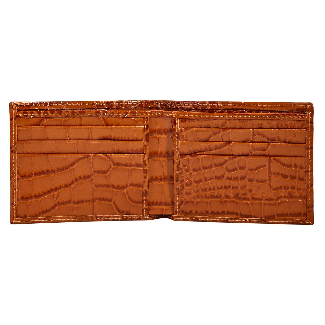 Erkek Kroko Baskılı Deri Cüzdan