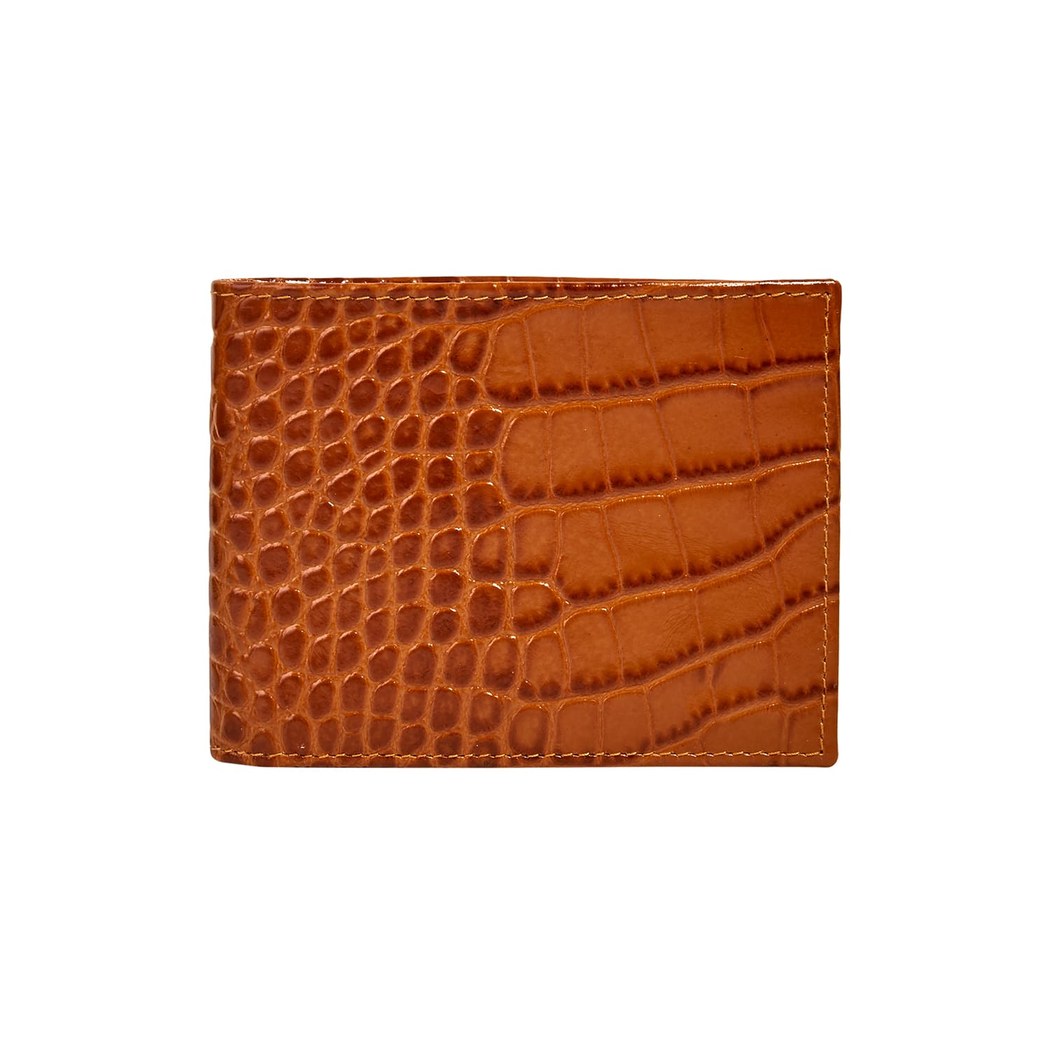 Erkek Kroko Baskılı Deri Cüzdan