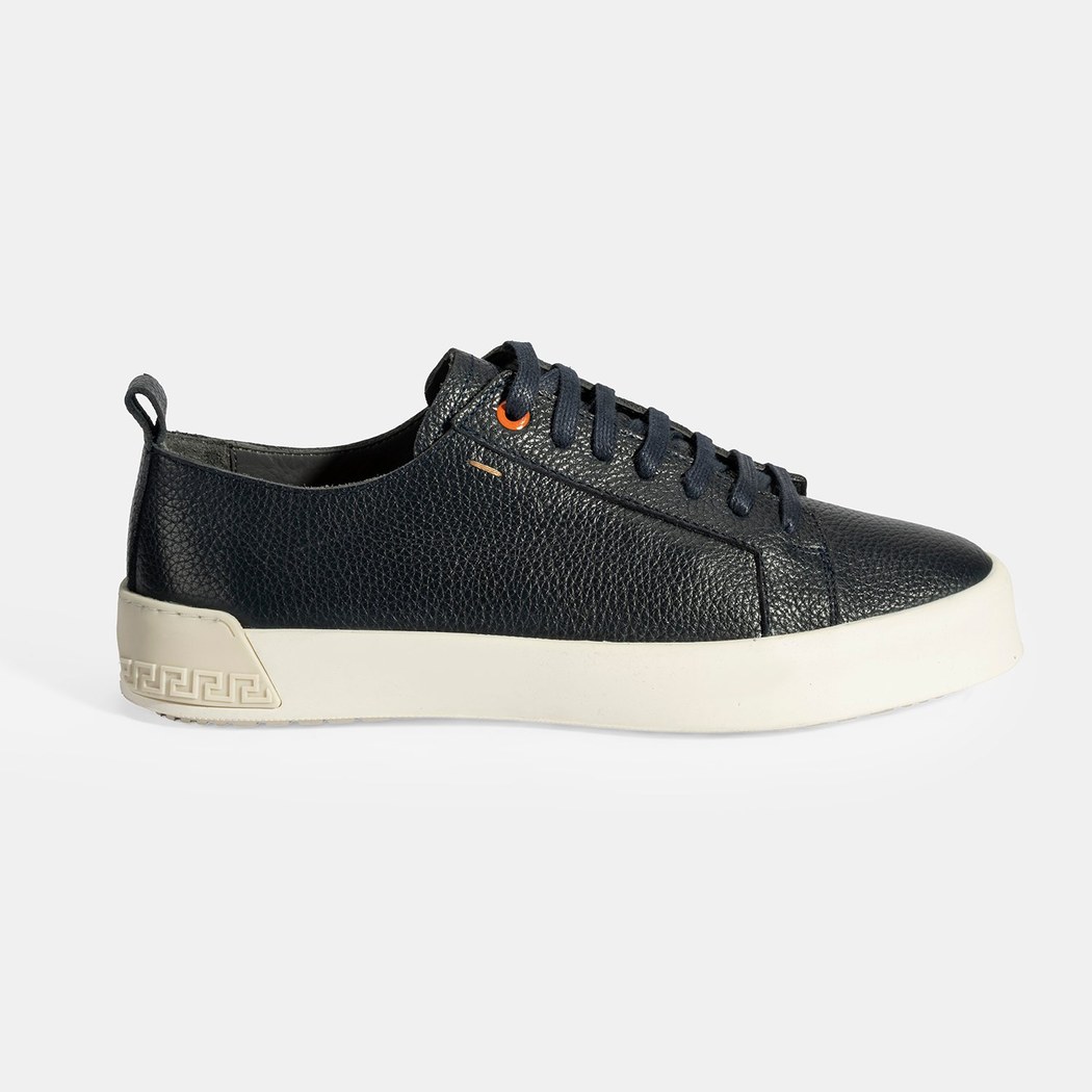 Erkek Lacivert Bağcıklı Deri Günlük Ayakkabı