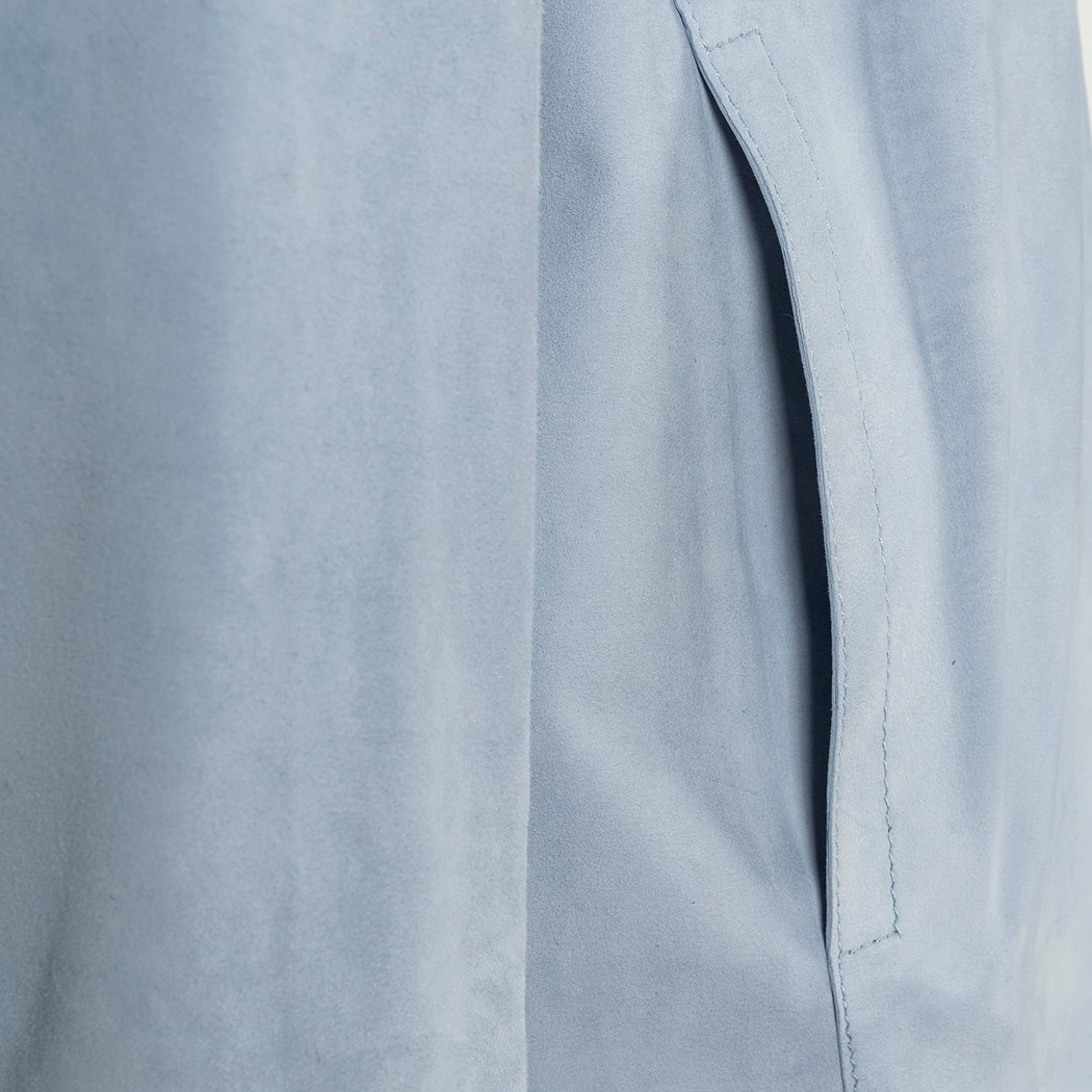 Erkek Mavi Süet Gömlek