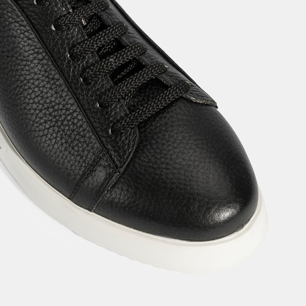 Erkek Siyah Bağcıklı Günlük Deri Ayakkabı