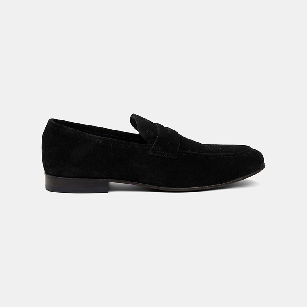 Erkek Siyah Klasik Süet Loafer