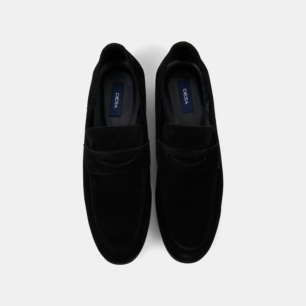Erkek Siyah Klasik Süet Loafer