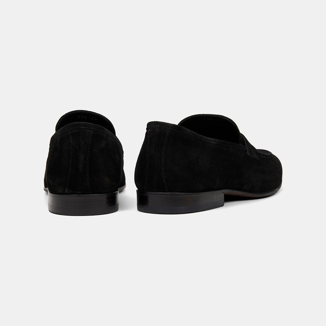 Erkek Siyah Klasik Süet Loafer