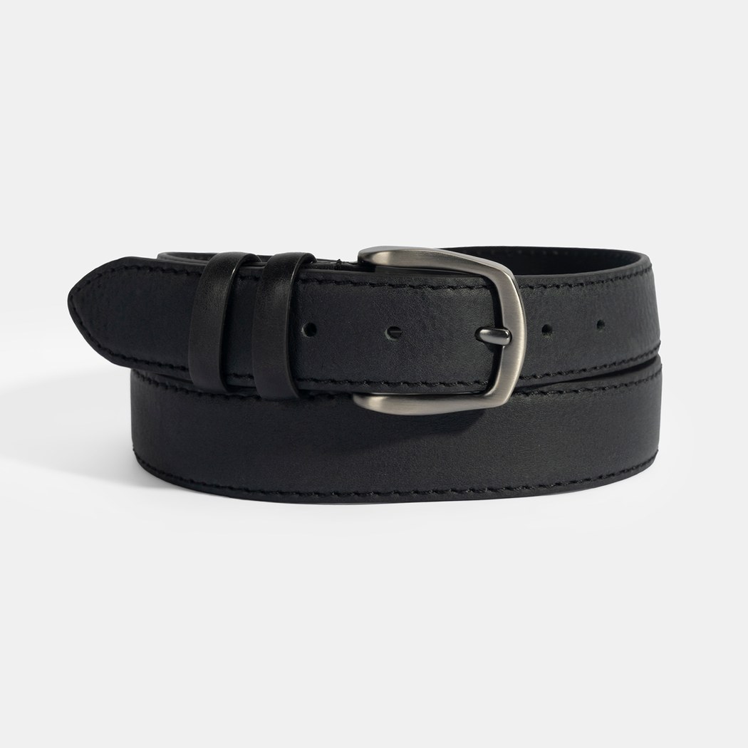 Erkek Siyah Spor Deri Kemer