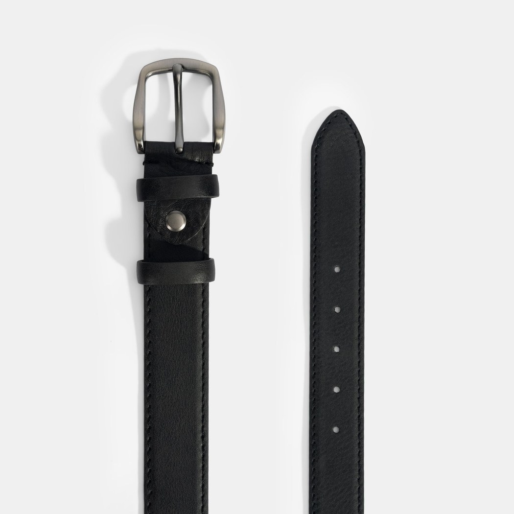 Erkek Siyah Spor Deri Kemer