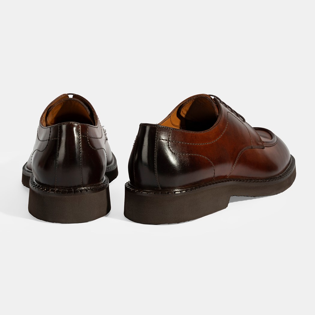 Erkek Taba Bağcıklı Deri Klasik Ayakkabı