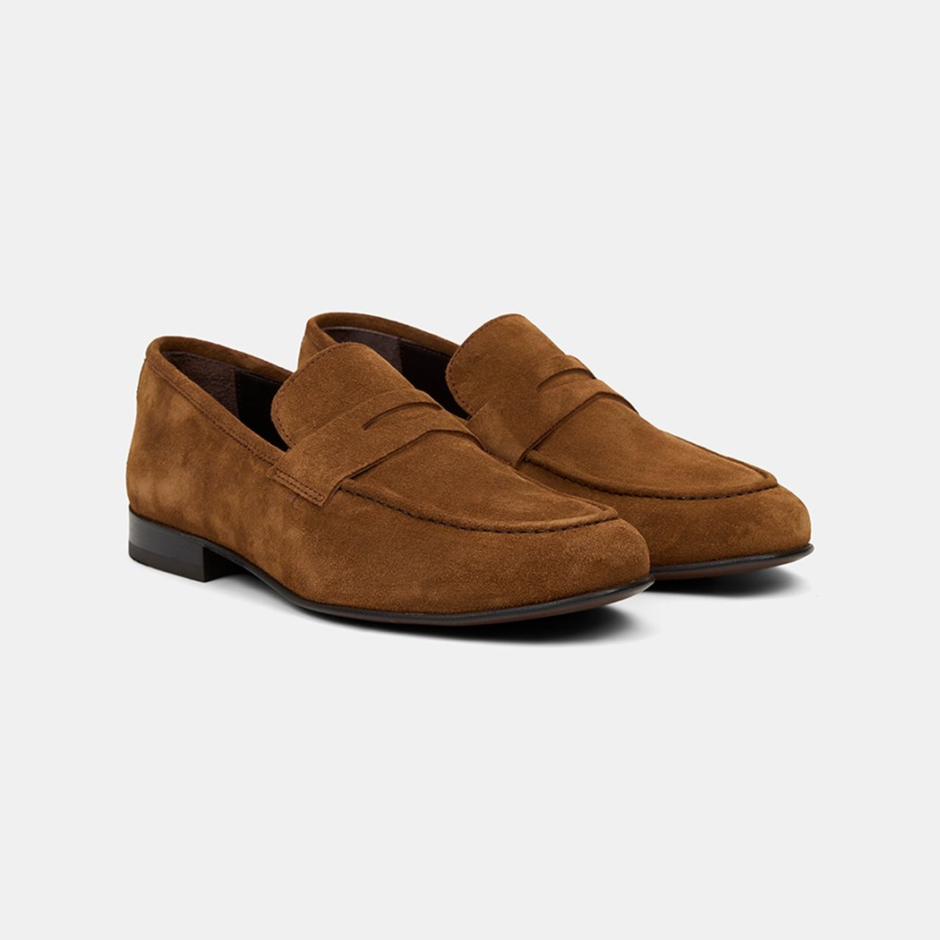 Erkek Taba Klasik Süet Loafer