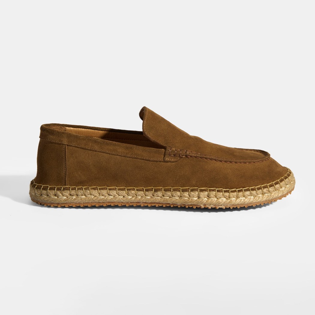 Erkek Taba Slip-On Süet Espadril 