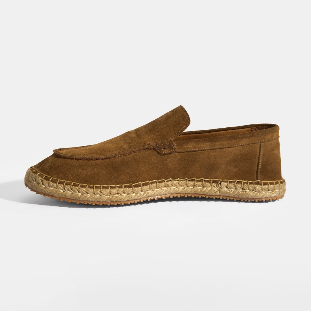 Erkek Taba Slip-On Süet Espadril 