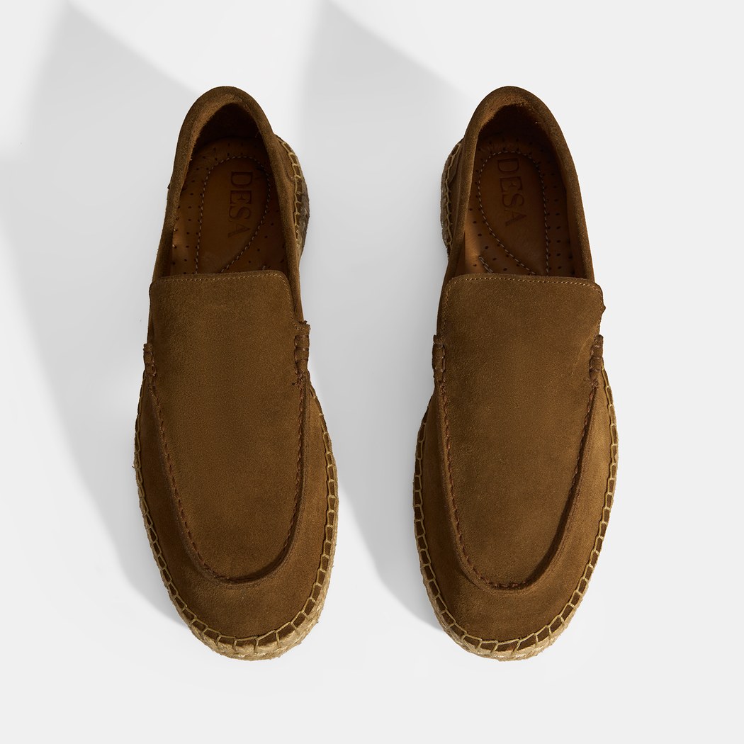 Erkek Taba Slip-On Süet Espadril 