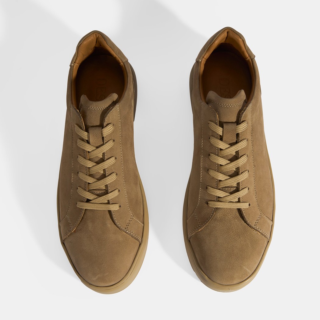 Erkek Vizon Bağcıklı Nubuk Deri Günlük Ayakkabı