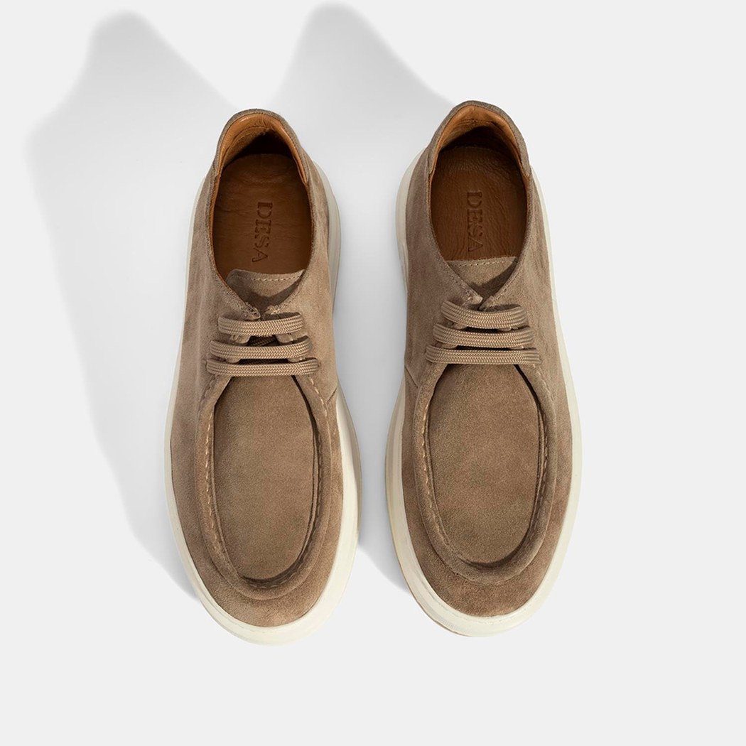 Erkek Vizon Bağcıklı Süet Deri Günlük Ayakkabı