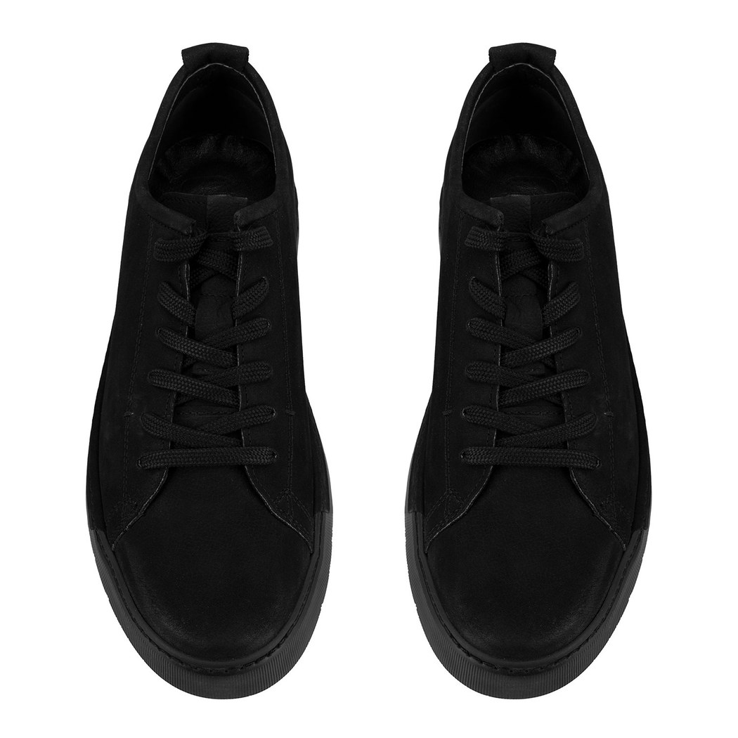 Estevan Siyah Erkek Nubuk Deri Günlük Ayakkabı