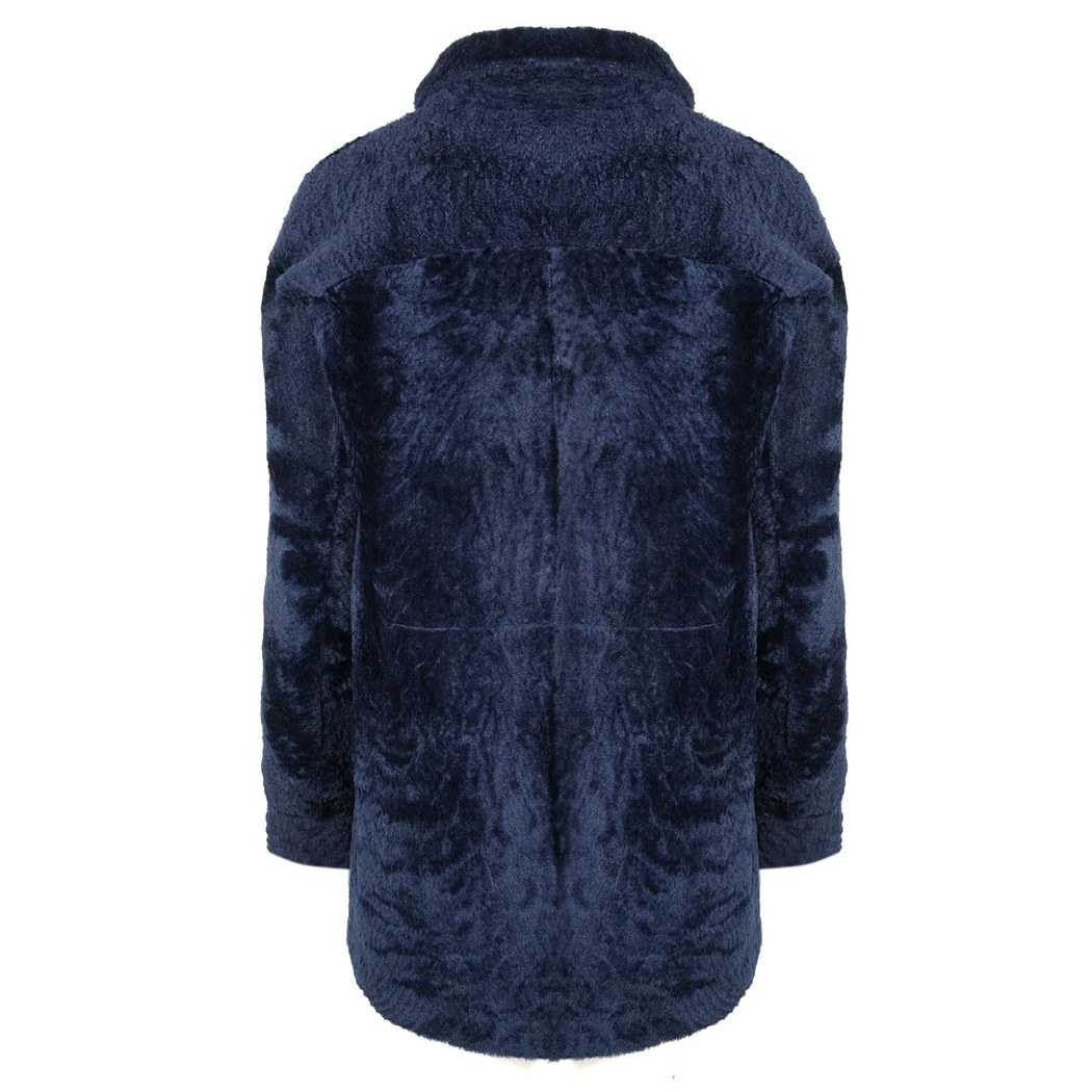 Etenia Mavi Kadın Kürk Ceket