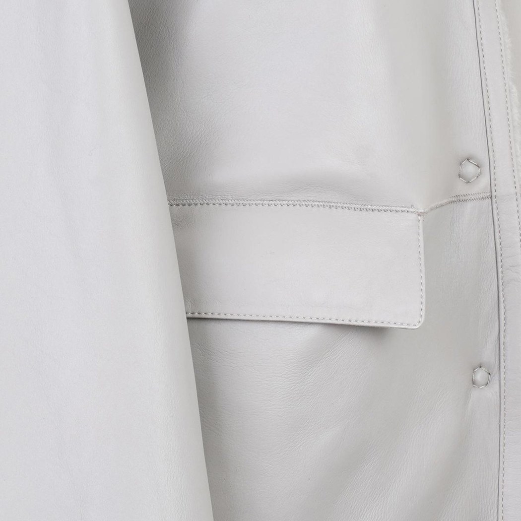 Eternity Gri Kadın Kısa Çift Taraflı Kürk Ceket