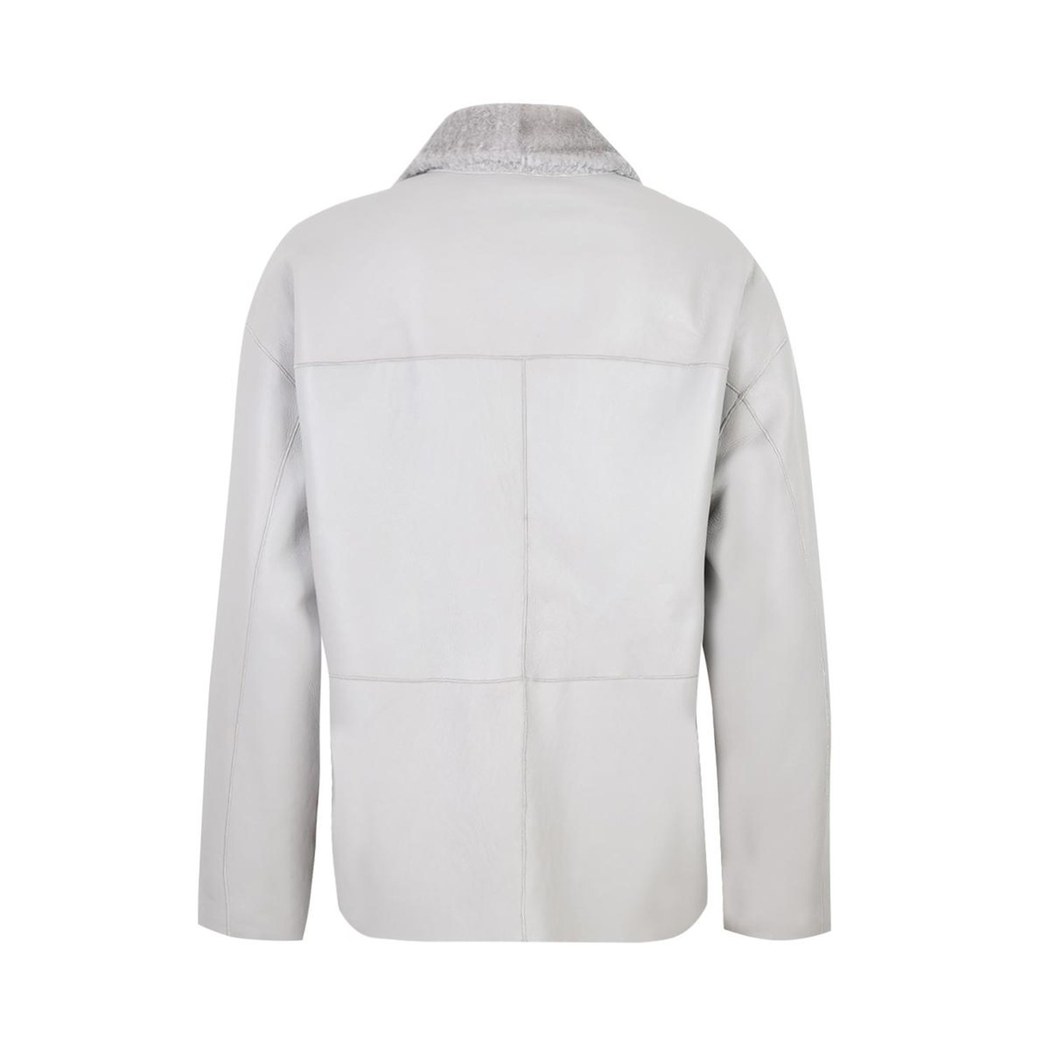 Eternity Gri Kadın Kısa Çift Taraflı Kürk Ceket