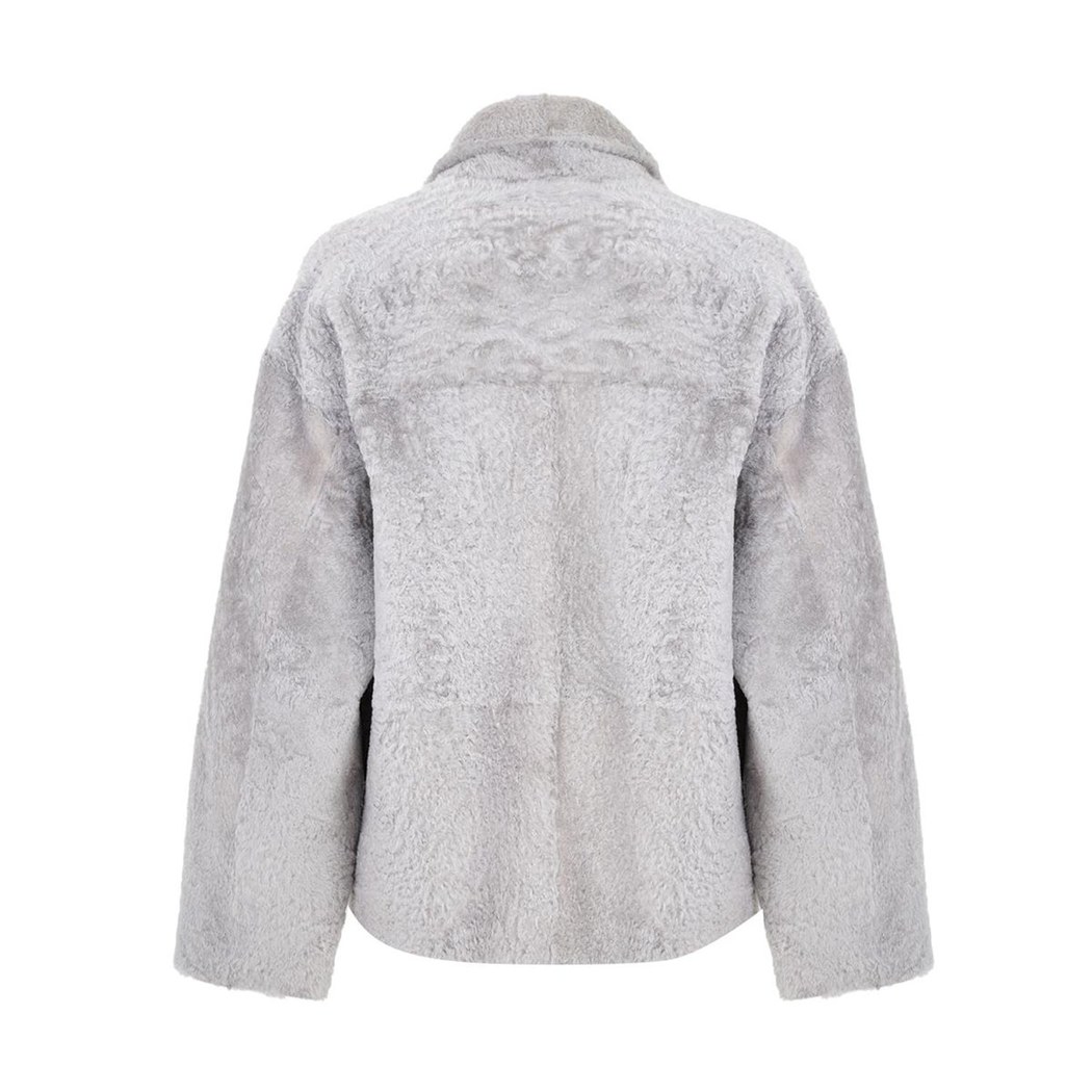 Eternity Gri Kadın Kısa Çift Taraflı Kürk Ceket