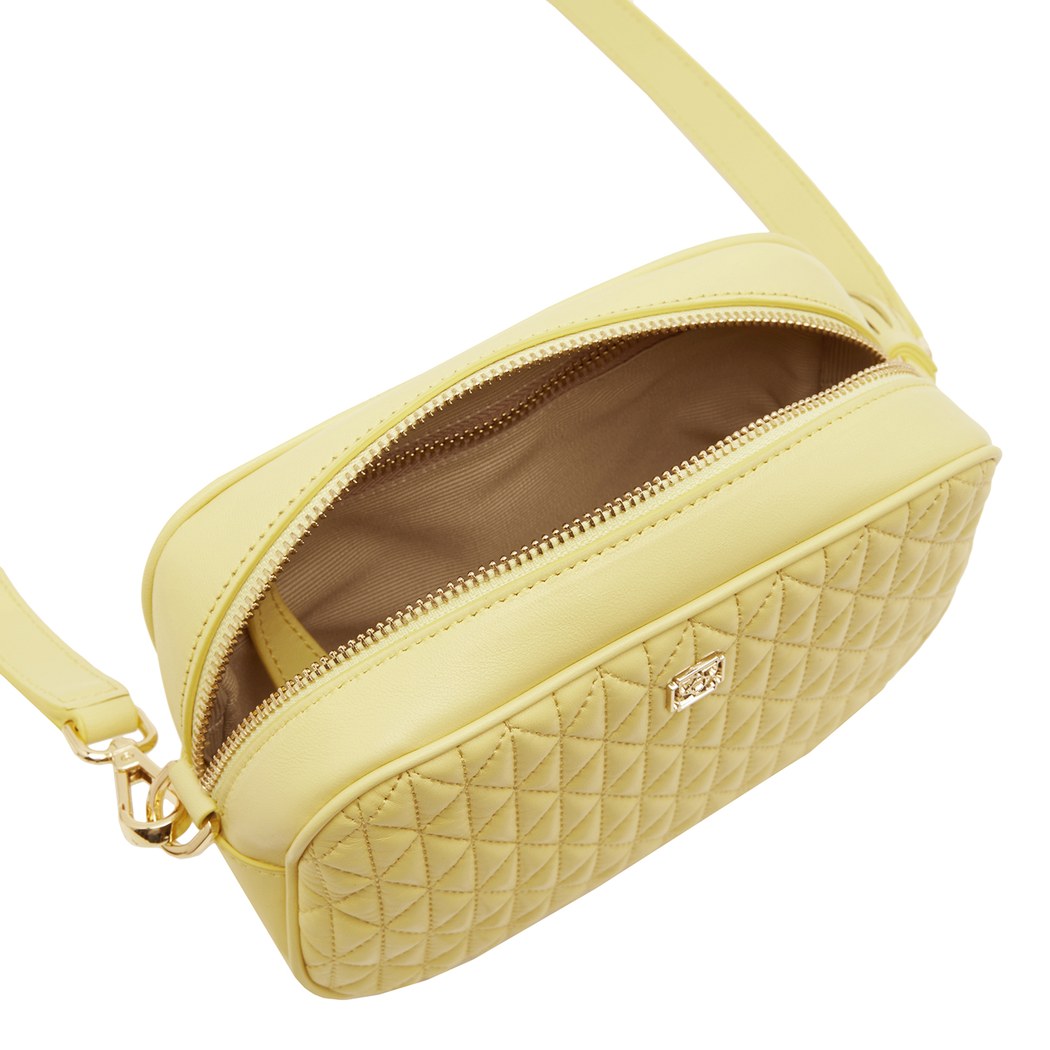 Ethan Sarı Kadın Deri Omuz Çantası