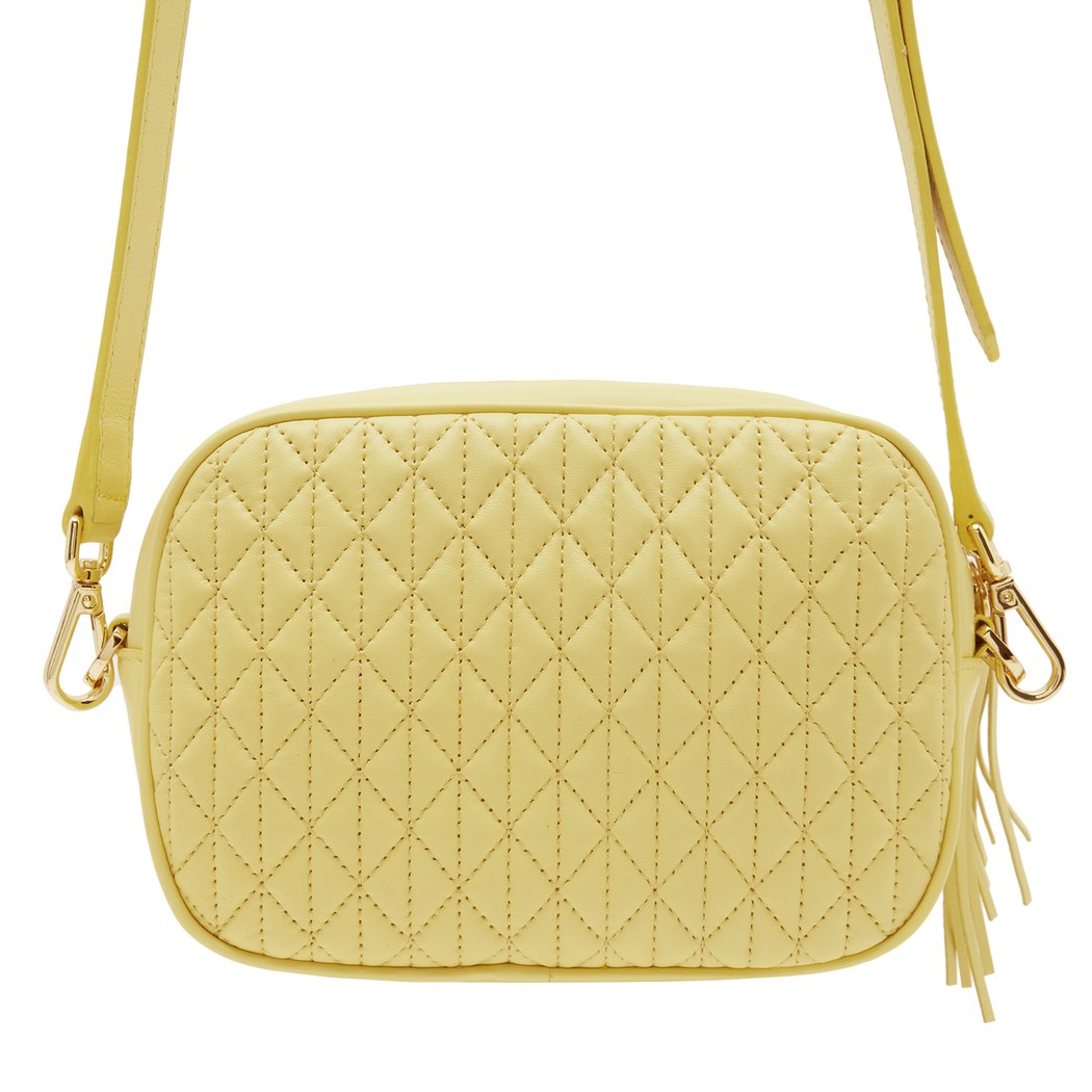 Ethan Sarı Kadın Deri Omuz Çantası