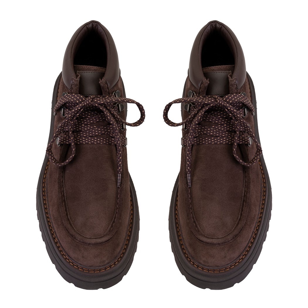 Ethen Kahve Erkek Bağcıklı Deri Bot