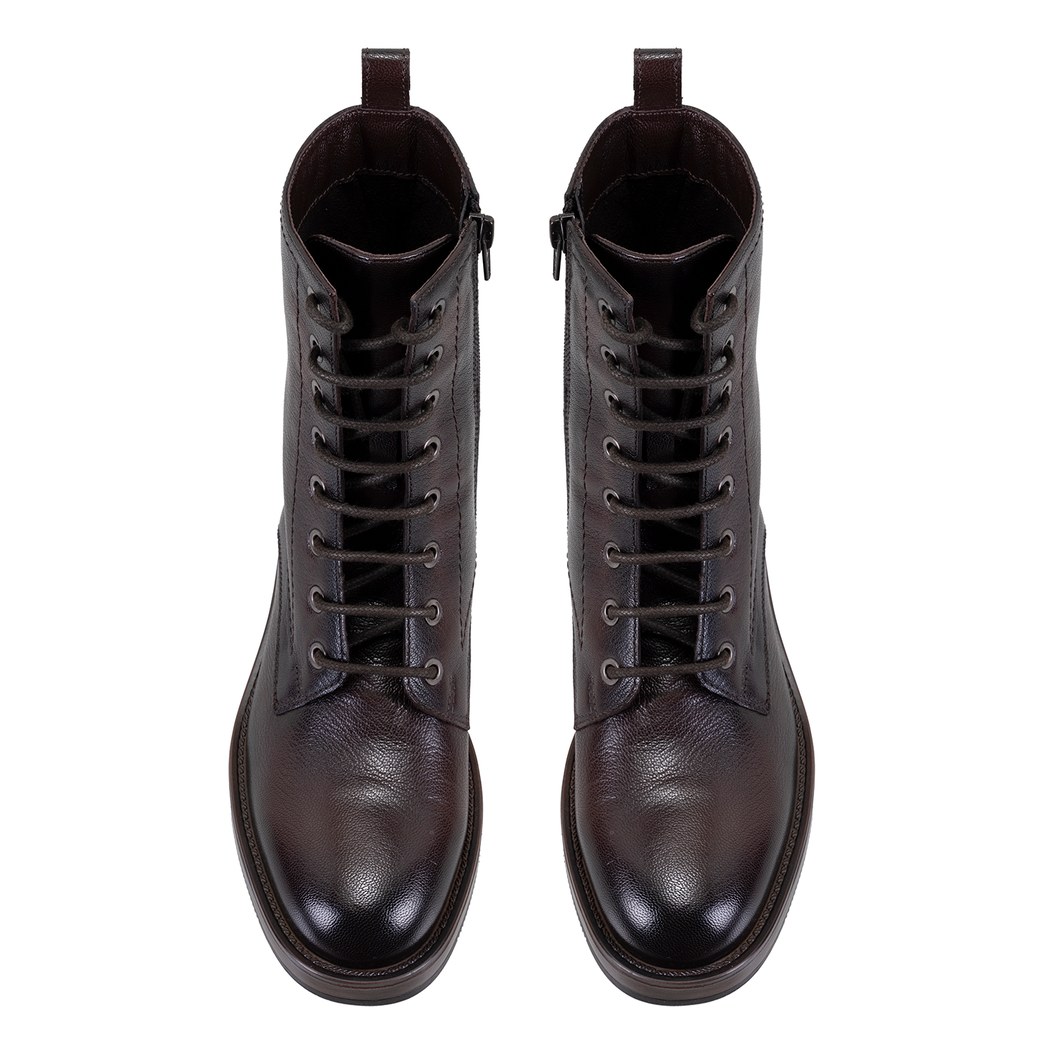 Etira Kahve Kadın Deri Bot