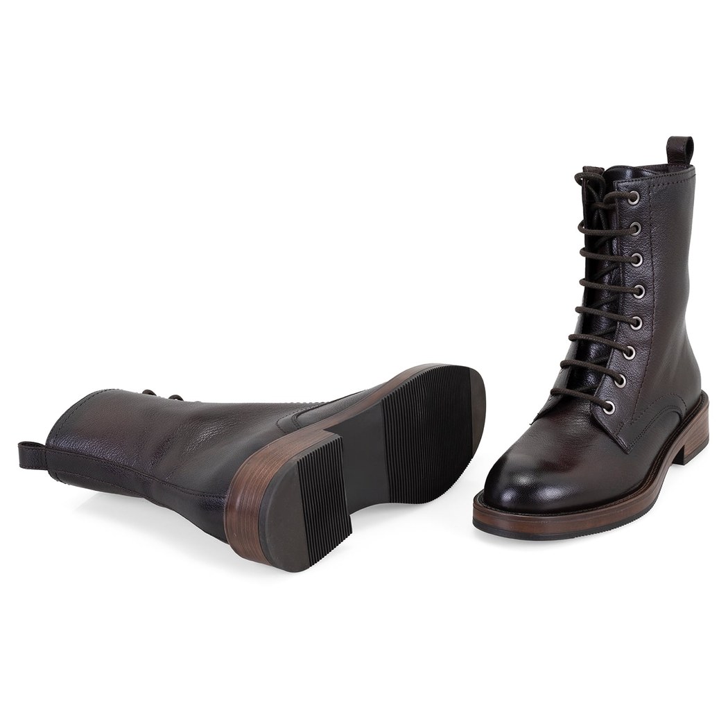 Etira Kahve Kadın Deri Bot