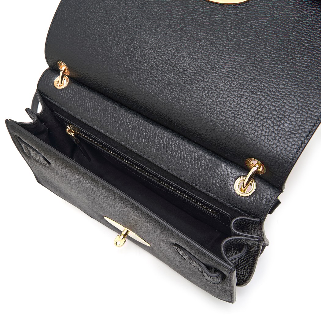 Etta Siyah Kadın Deri Omuz Çantası