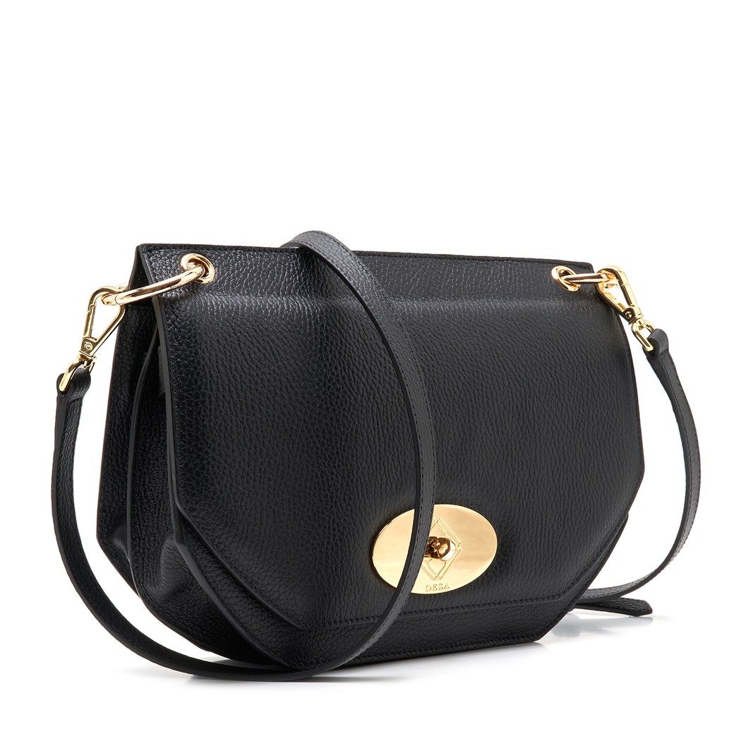 Etta Siyah Kadın Deri Omuz Çantası