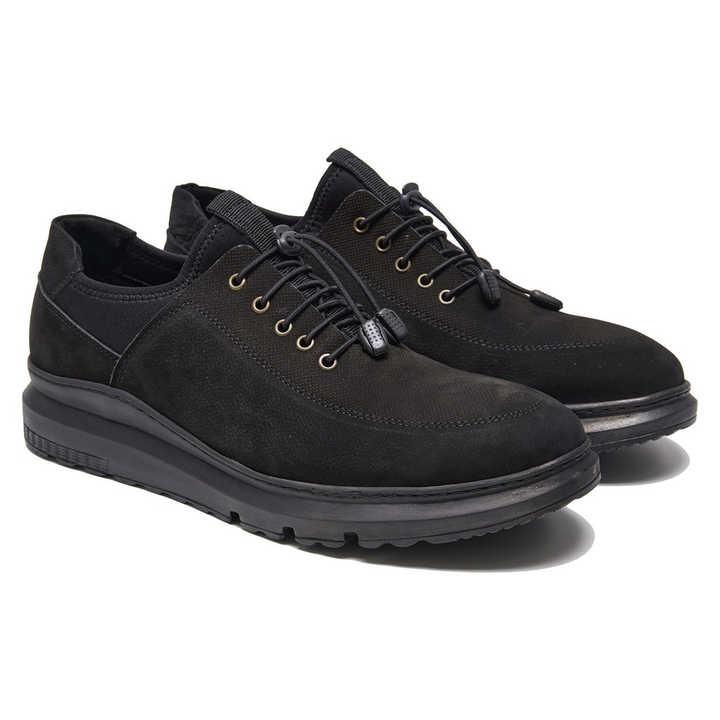 Eutalio Siyah Erkek Nubuk Günlük Ayakkabı