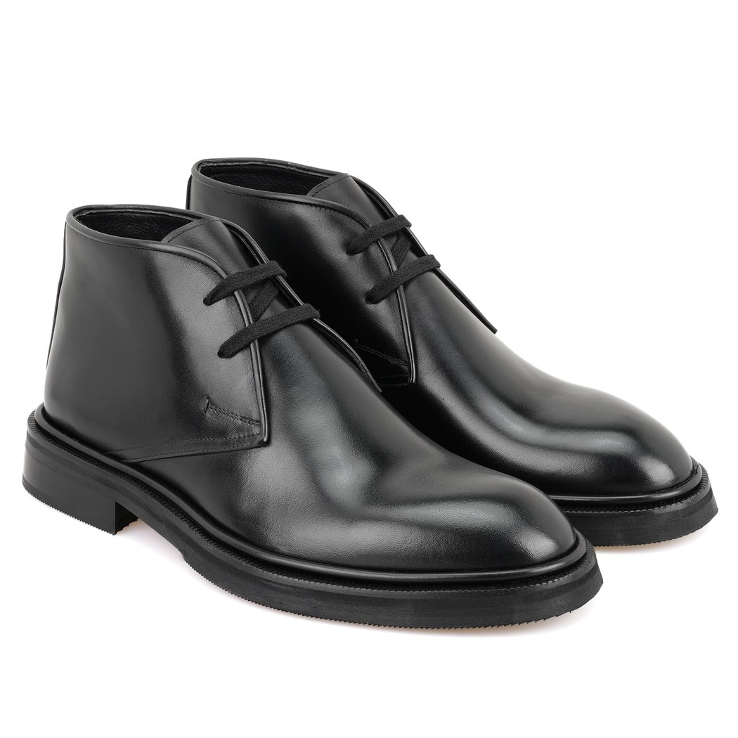 Ewan Siyah Erkek Deri Bot