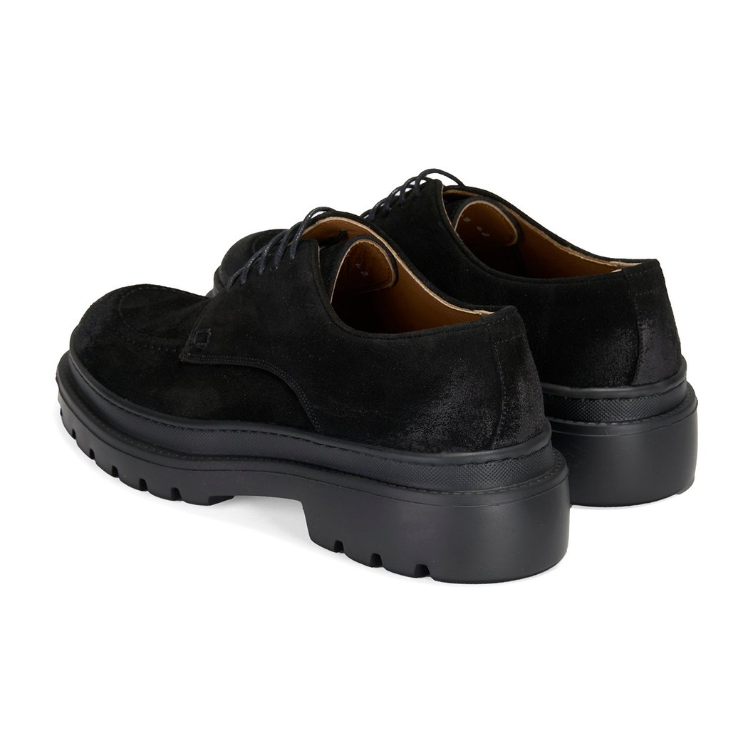 Fabian Siyah Erkek Süet Deri Günlük Ayakkabı
