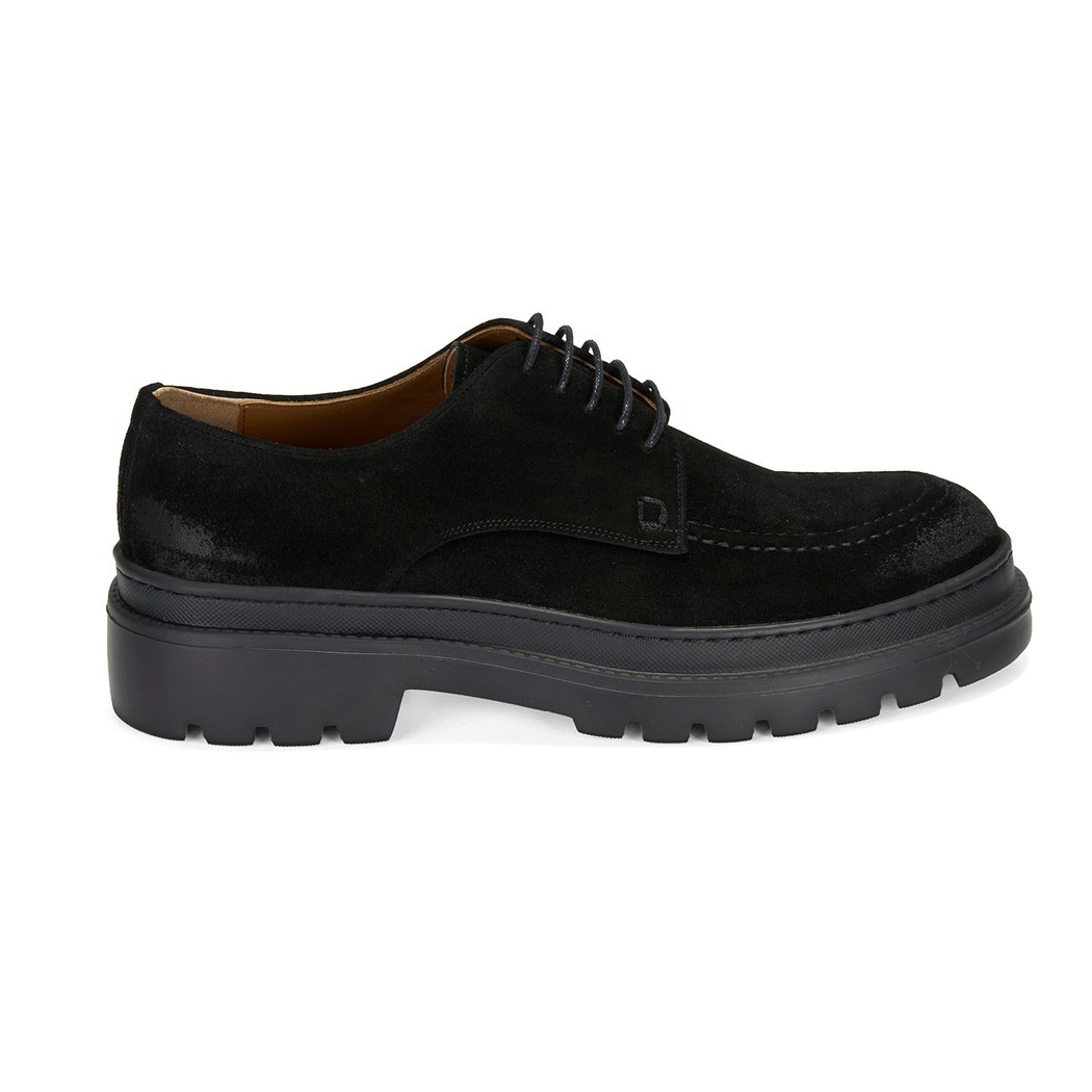 Fabian Siyah Erkek Süet Deri Günlük Ayakkabı