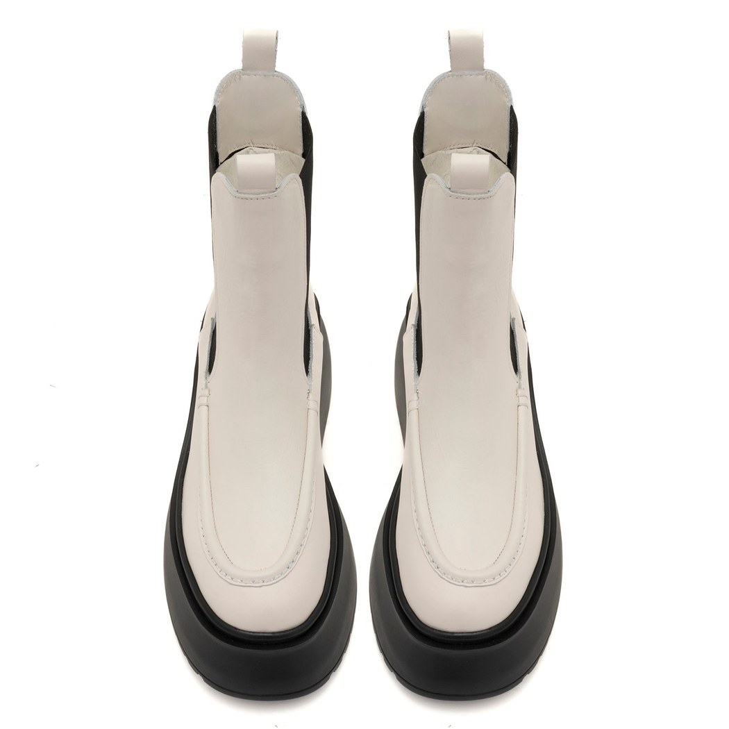 Fatmir Ekru Kadın Deri Bot