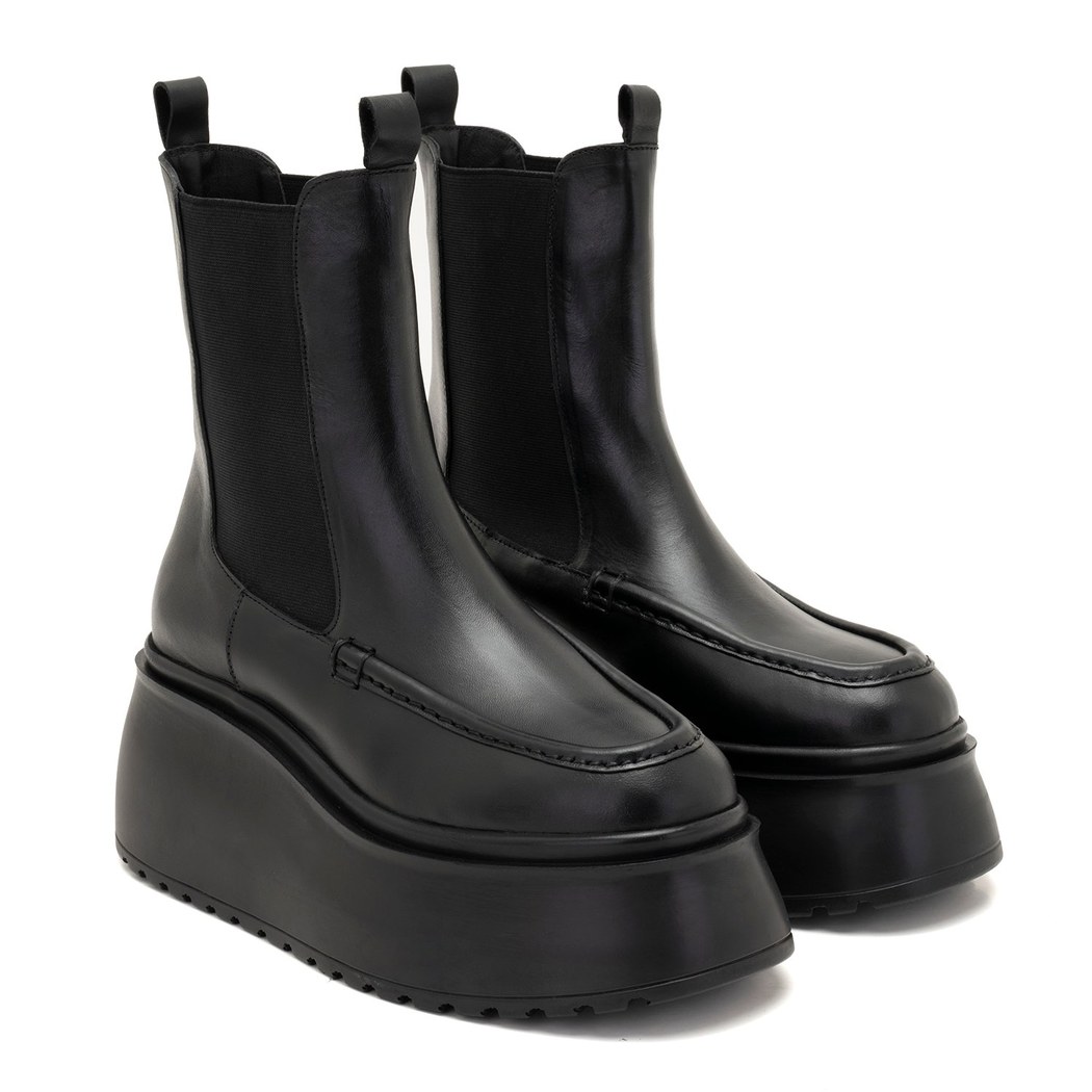 Fatmir Siyah Kadın Deri Bot