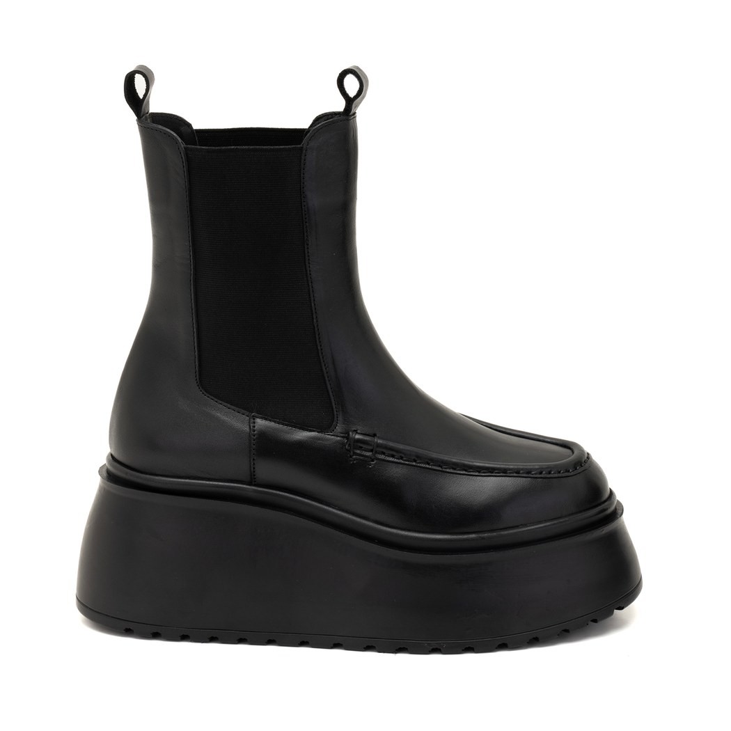 Fatmir Siyah Kadın Deri Bot