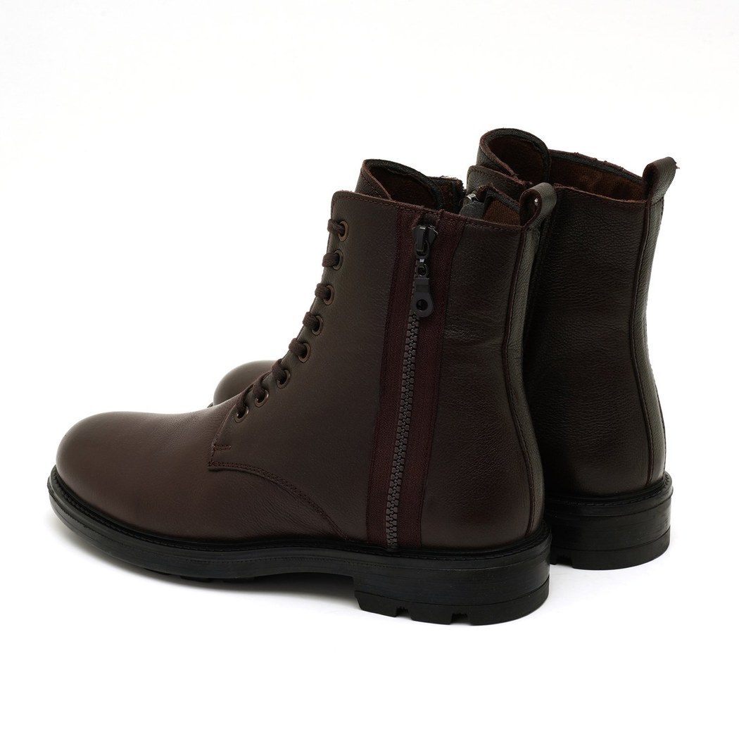 Fausta Kahve Erkek Deri Bot